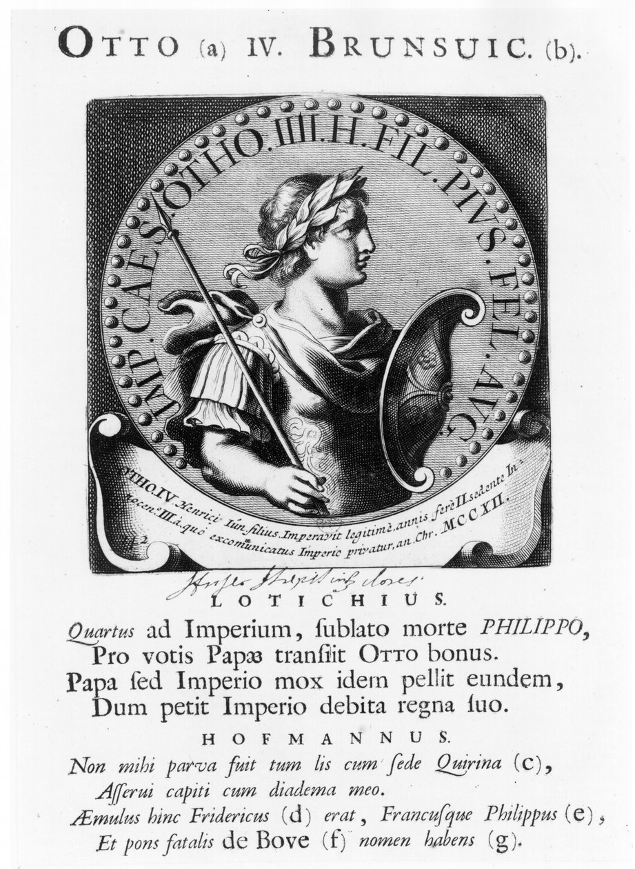Otto IV (ca 117582-1218) av Brunswick av French School