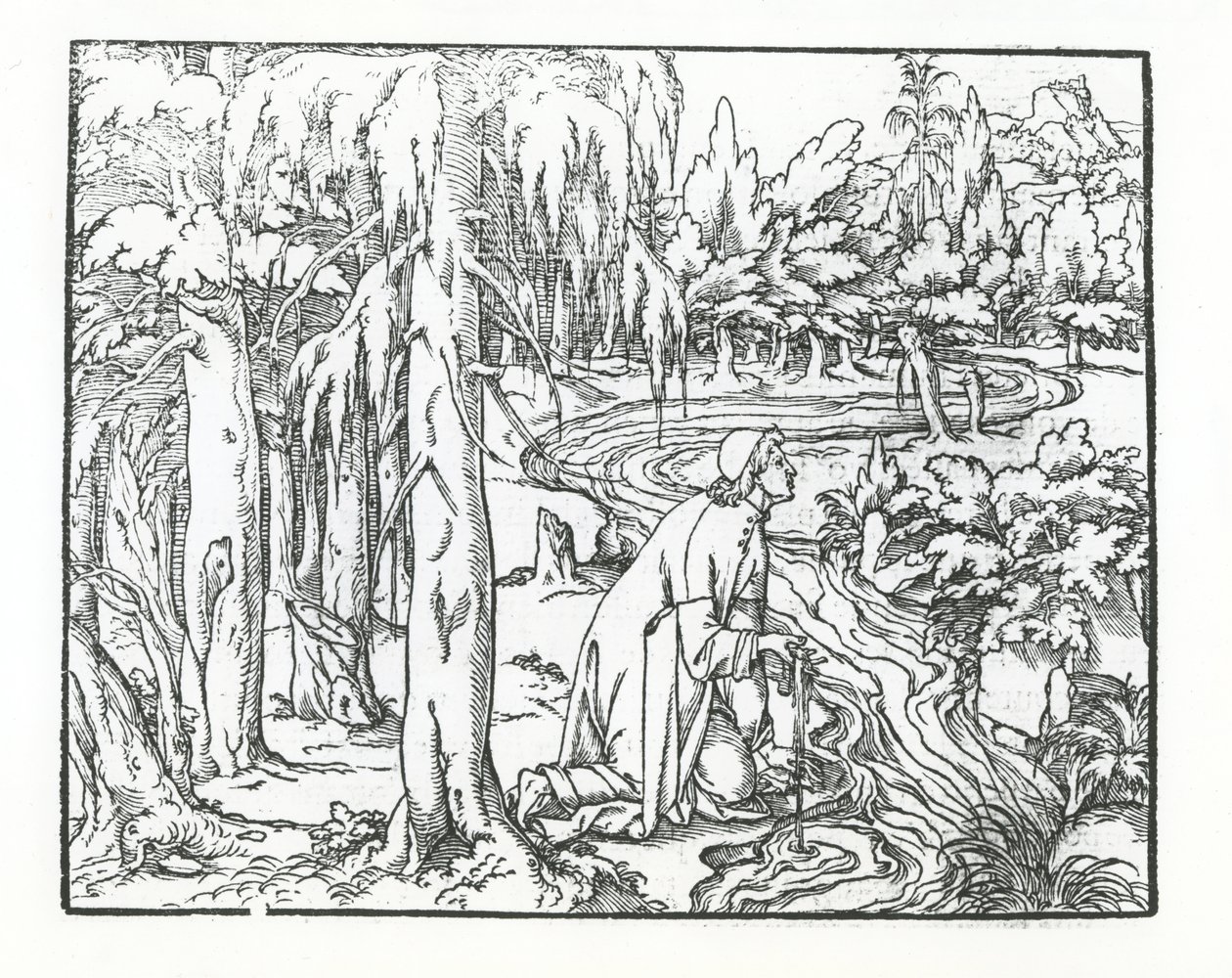 Sida från Speech of the Dream of Poliphile, av Francesco Colonna, 1546 av French School