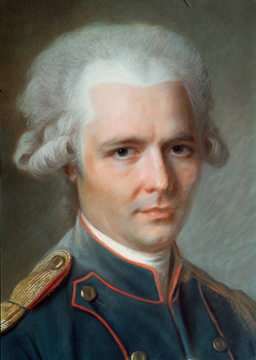 Pierre Choderlos de Laclos (1741-1803) (pastell på papper) av French School