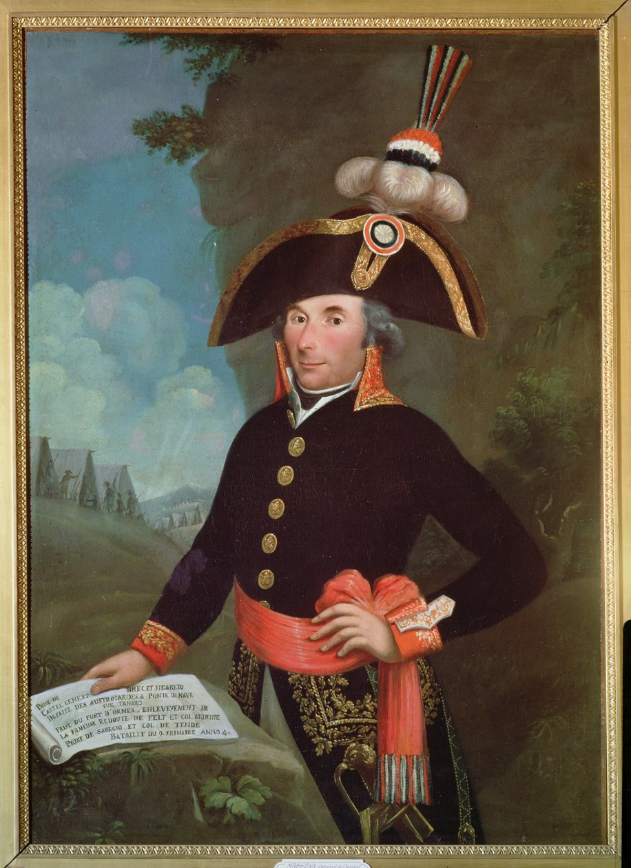 Porträtt av Andre Massena (1758-1817) general för divisionen, 2 Frimaire, An IV av French School