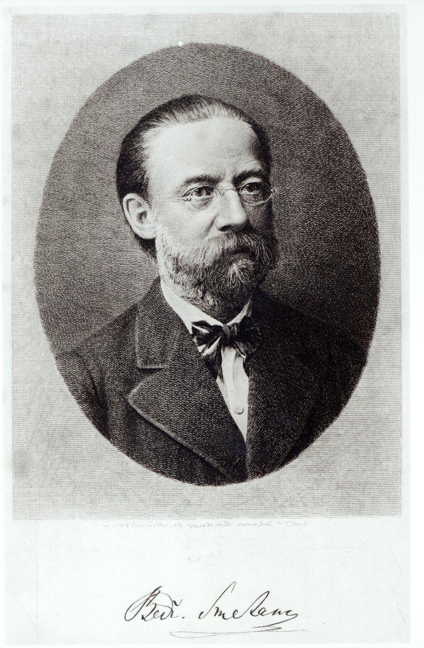 Porträtt av Bedrich Smetana (1824-84) av French School