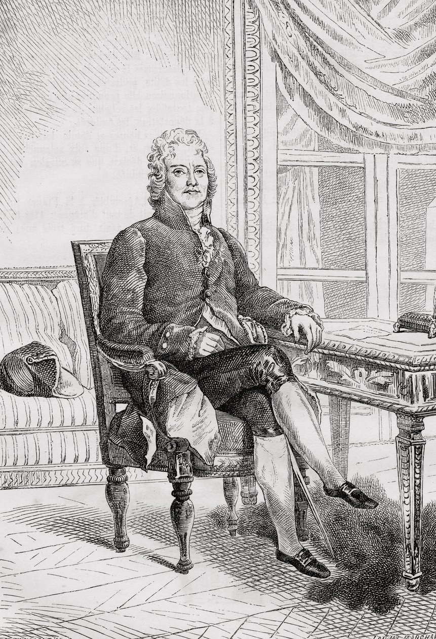 Ata o Charles Maurice Talleyrand-Perigord (1754-1838) swed av French School