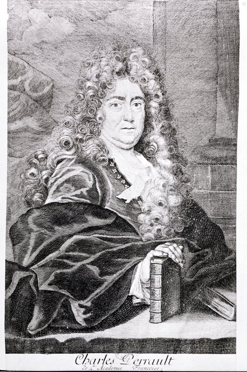 Porträtt av Charles Perrault av French School