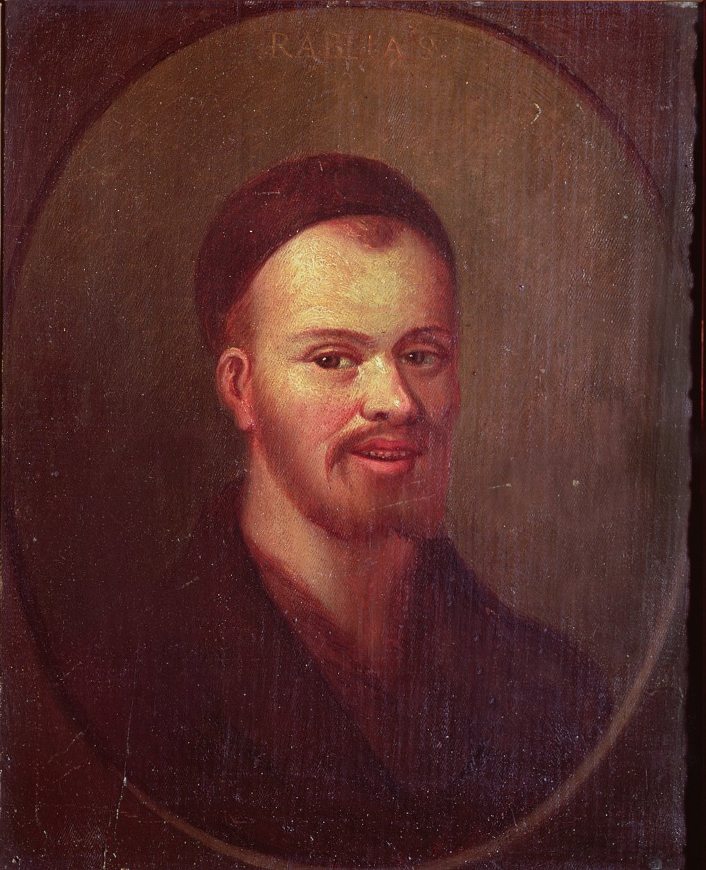 Porträtt av Francois Rabelais (c.1494-c.1553), fransk satiriker av French School