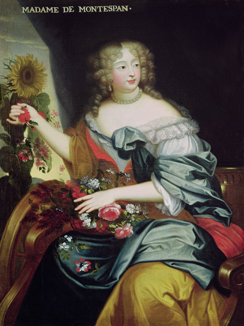 Porträtt av Francoise-Athenaise Rochechouart de Mortemart (1641-1707) Marquise de Montespan av French School