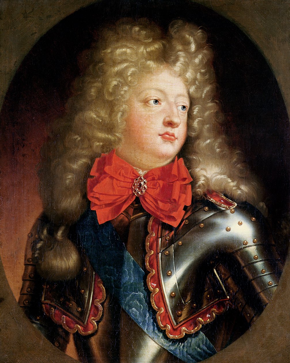 Portræt af Louis (1661-1711) Grand Dauphin, søn af Louis XIV swed av French School