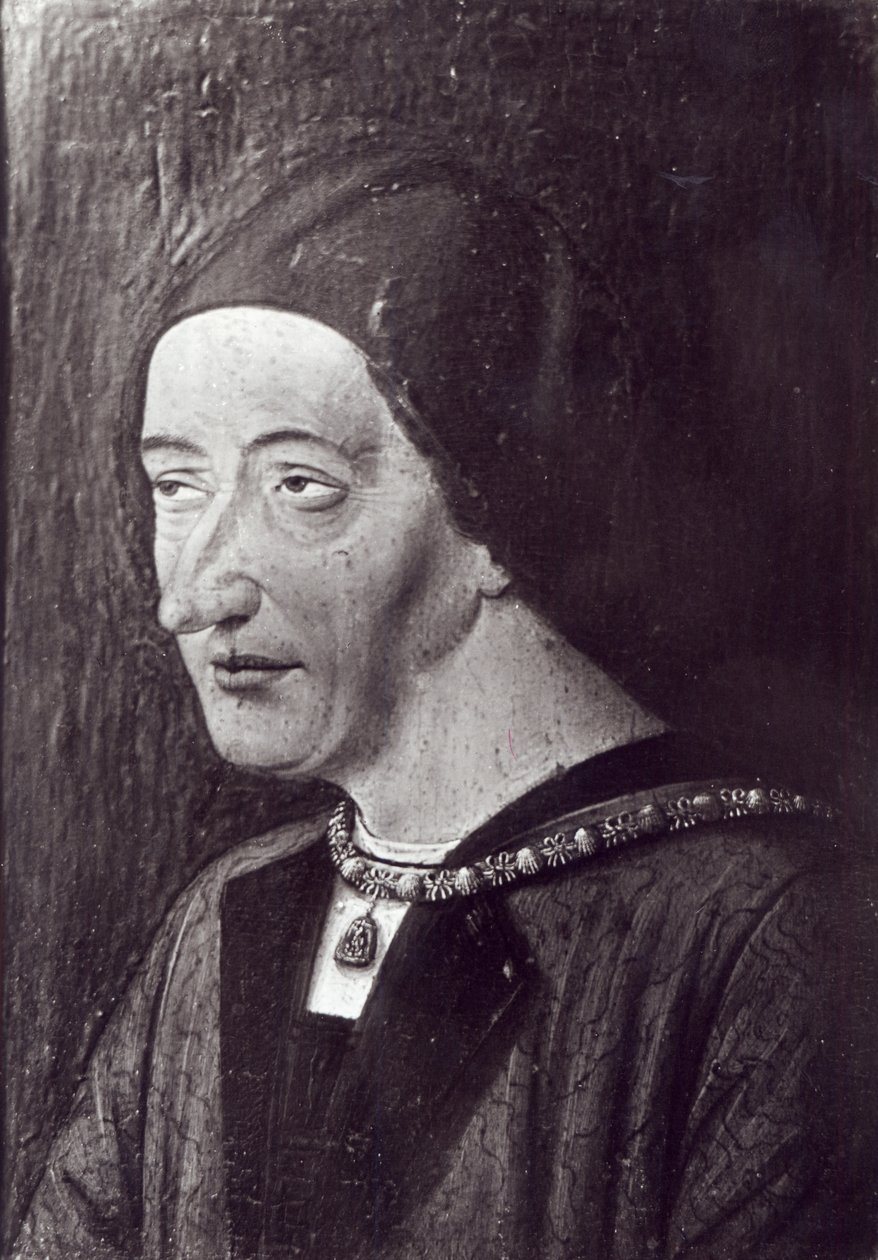 Porträtt av Ludvig XI (1423-83) 1482 av French School