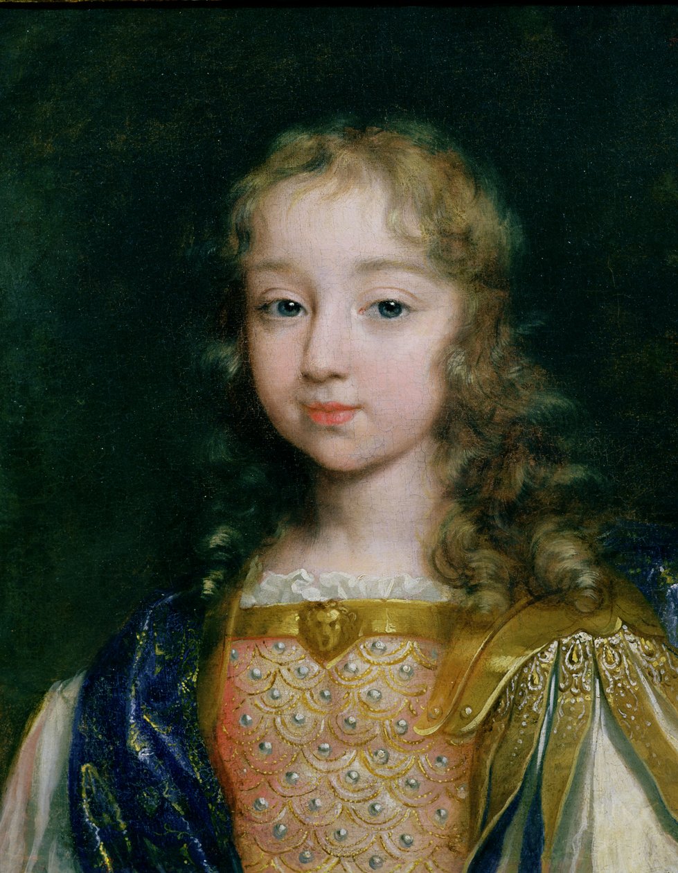 Porträtt av Ludvig XIV som barn av French School