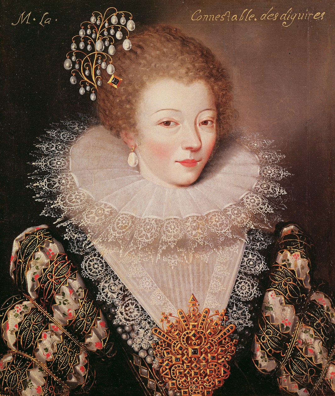 Porträtt av Marie Vignon (ca 1576-1657) av French School