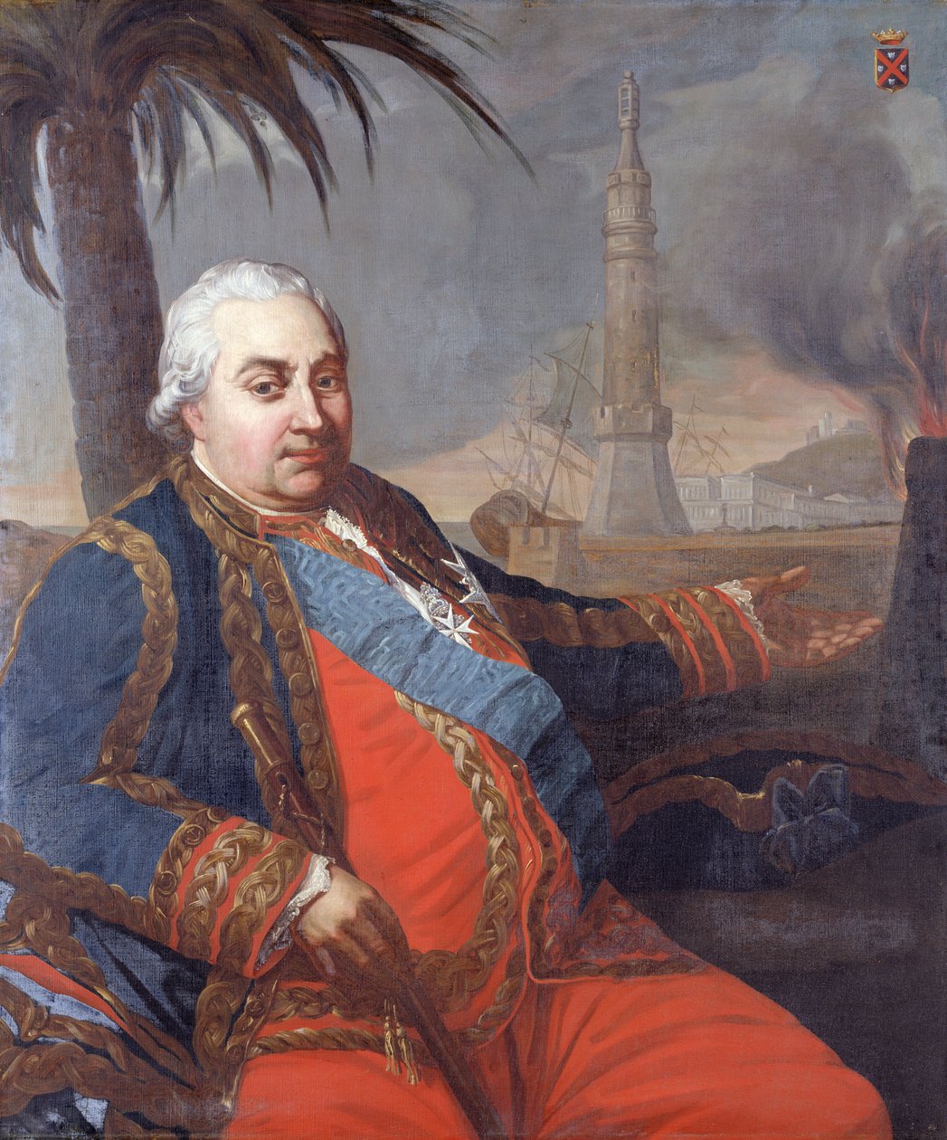 Porträtt av Pierre Andre de Suffren av Saint-Tropez av French School