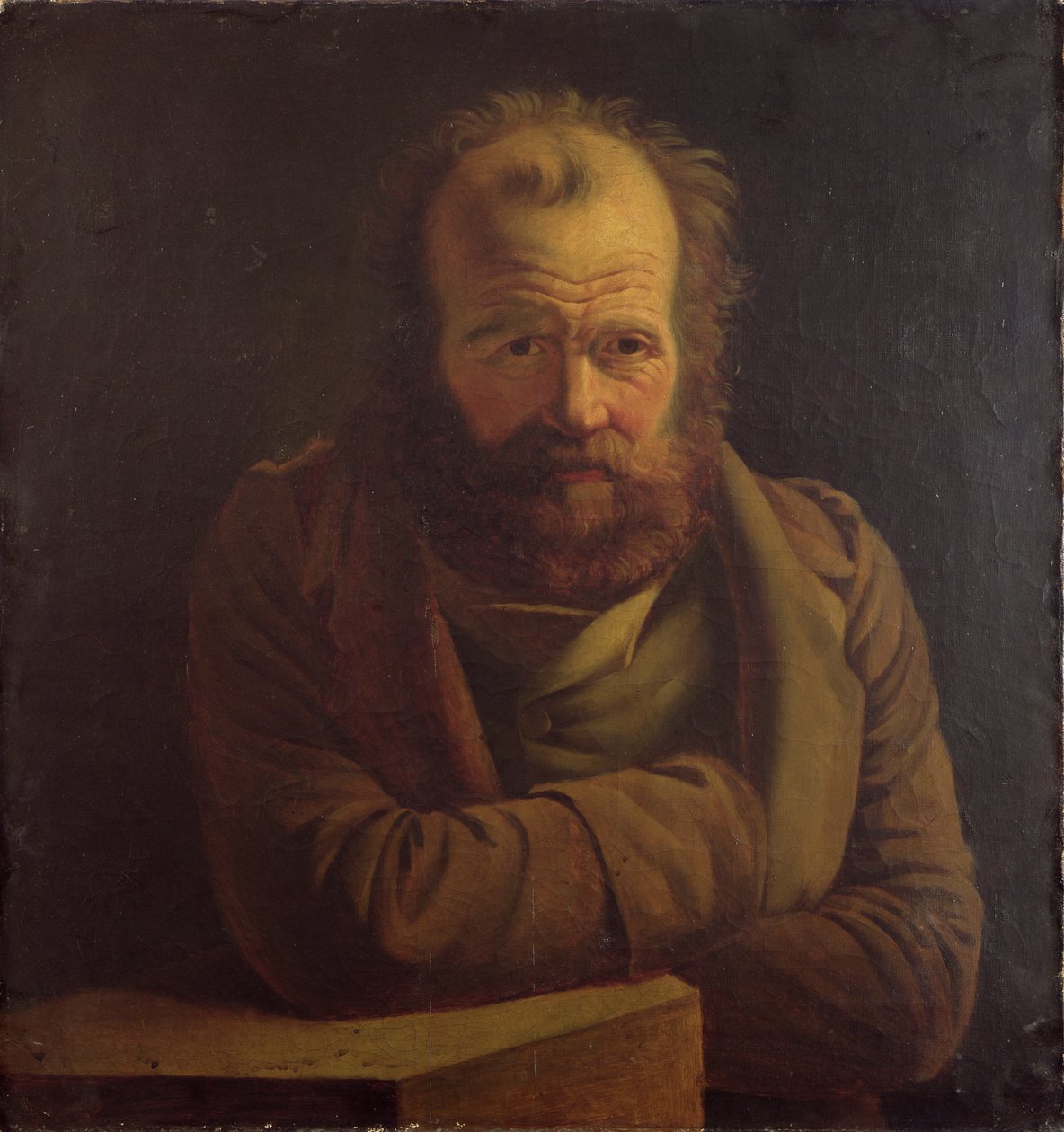 Porträtt av Pierre Joseph Proudhon (1809-65) av French School