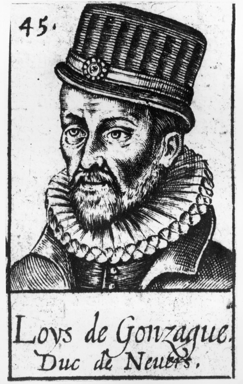 Porträtt av prins Ludovico av Gonzaga (född i Mantua 1539-död i Paris 1595) av French School