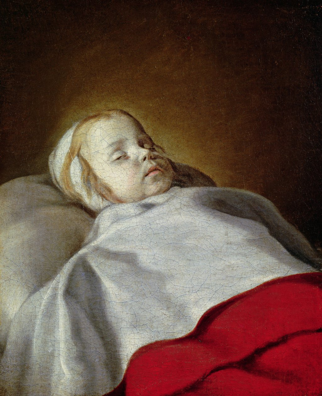 Porträtt av ett dött barn, ca 1650 av French School