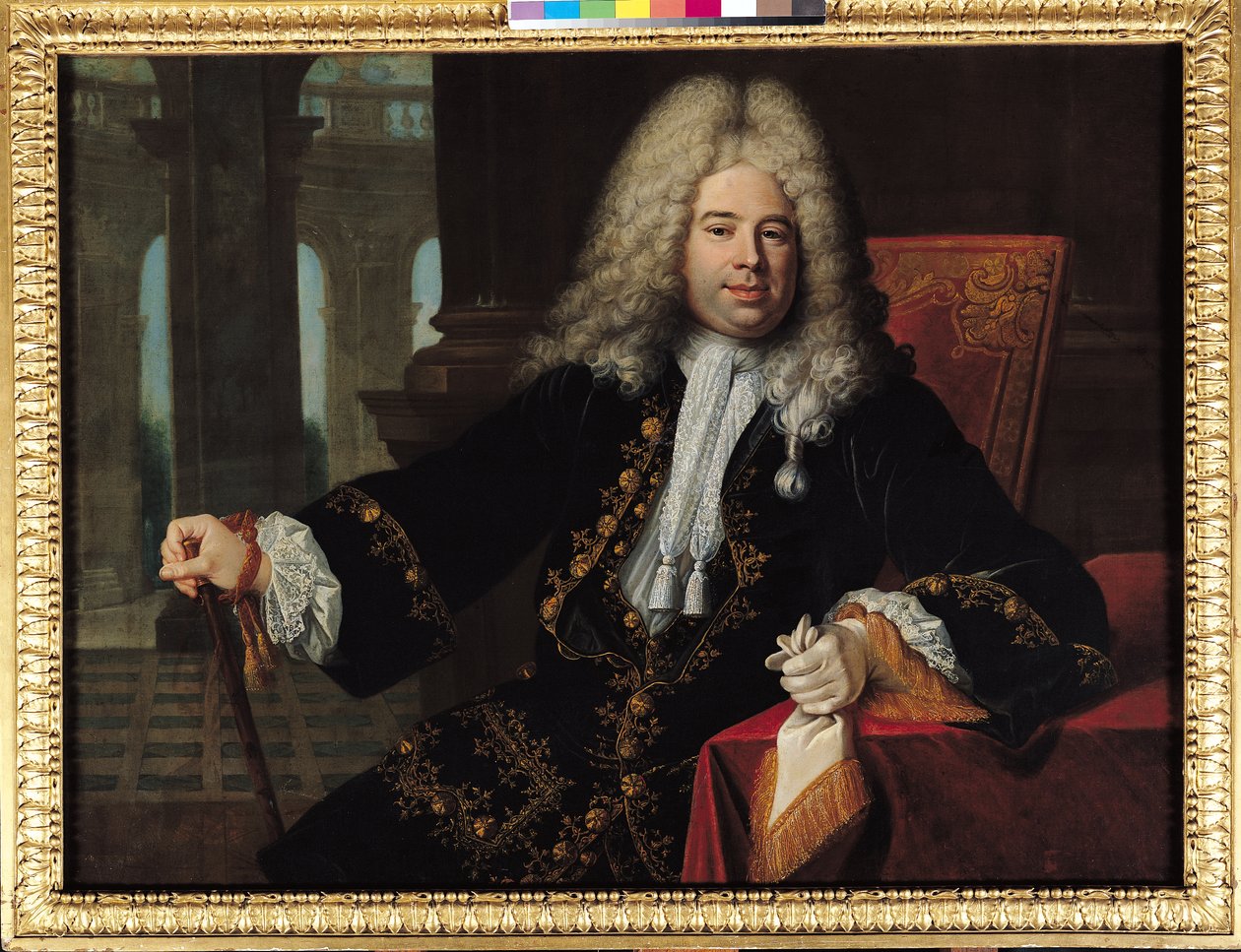 Porträtt av en gentleman, ca 1715-25 av French School
