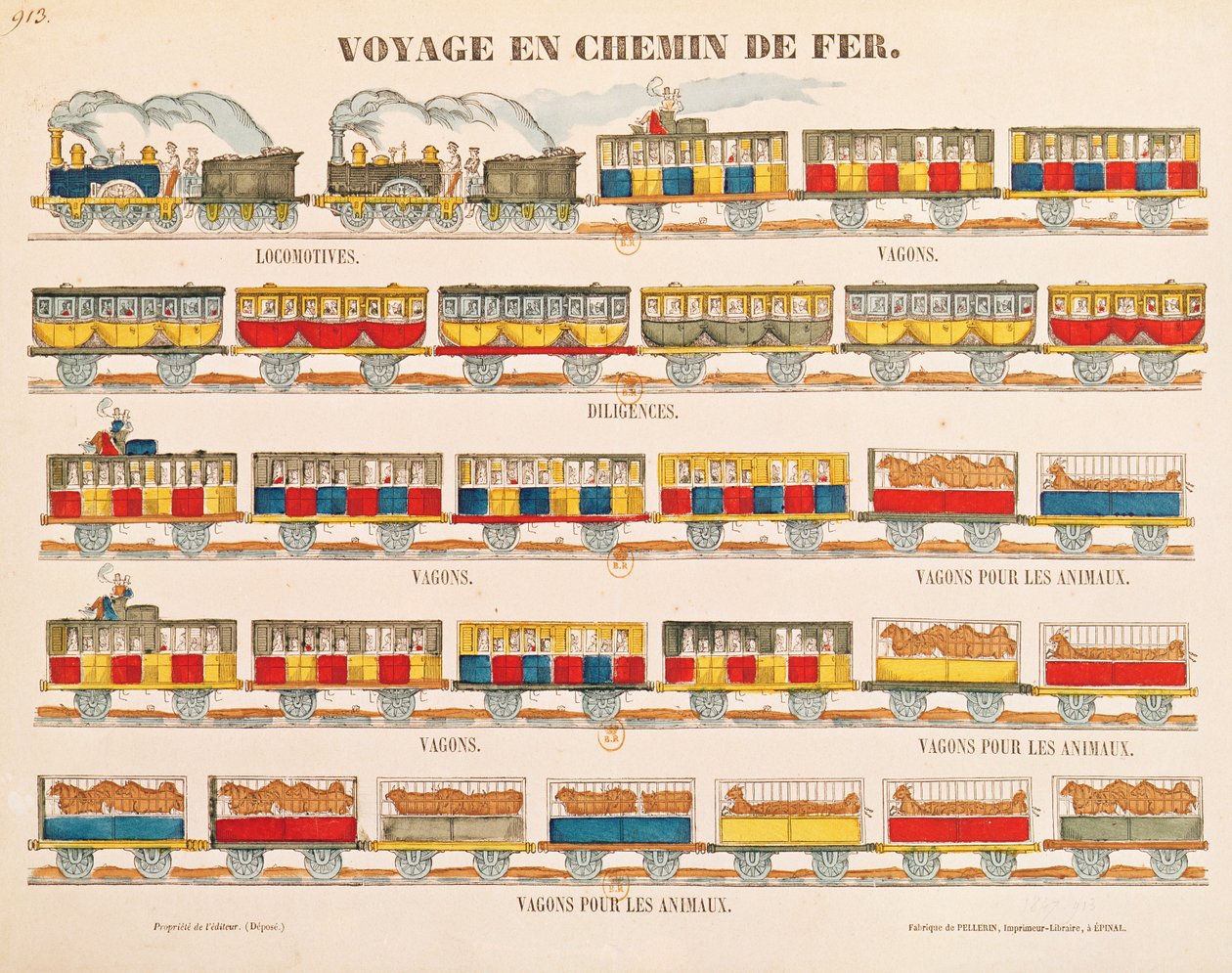 Järnvägsresor 1845 (detalj) (se även 192826) av French School