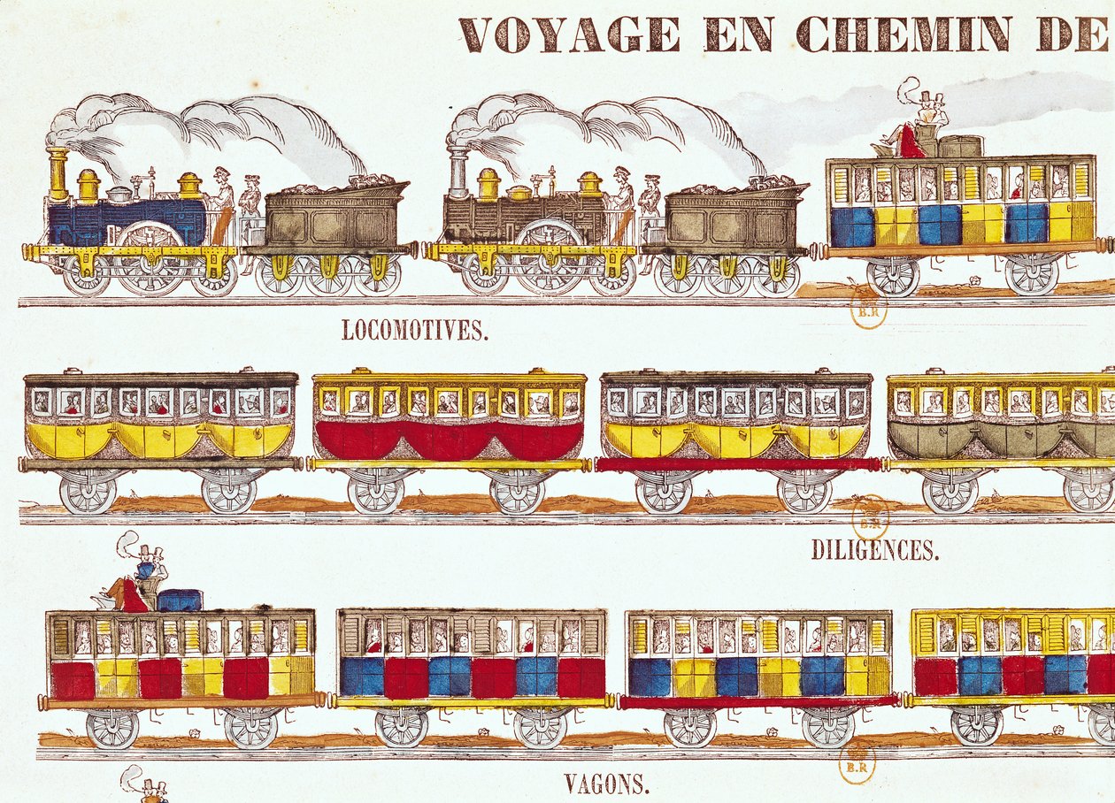 Jernbanerejser i 1845 (detalje) (se også 192826)swed av French School