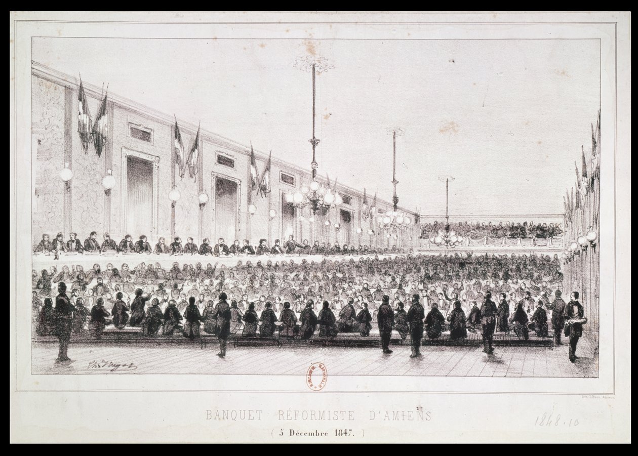 Reformistbankett i Amiens, 5 december 1847 av French School