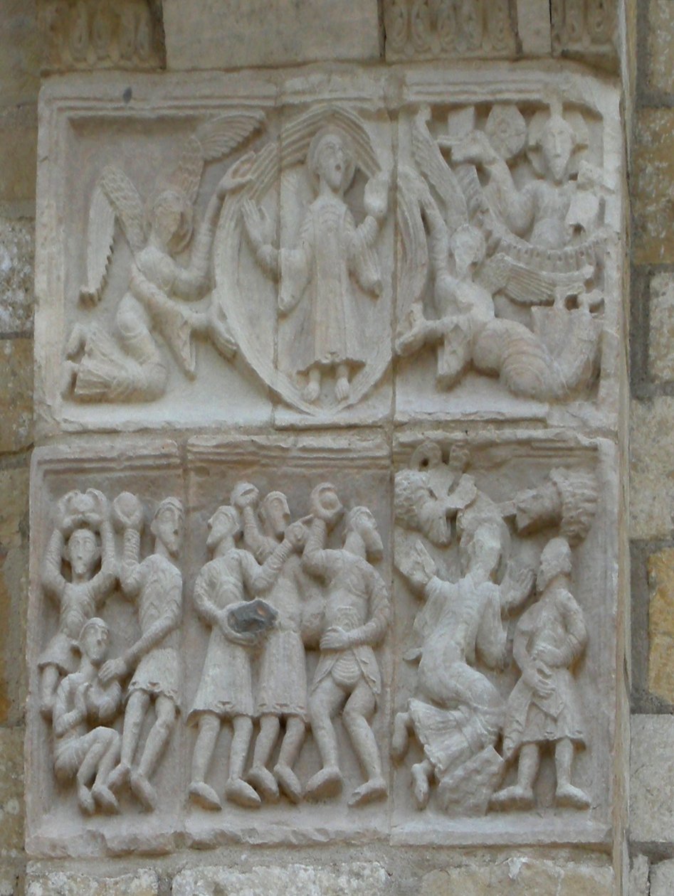 Relief föreställande steningen av St. Stephen av French School