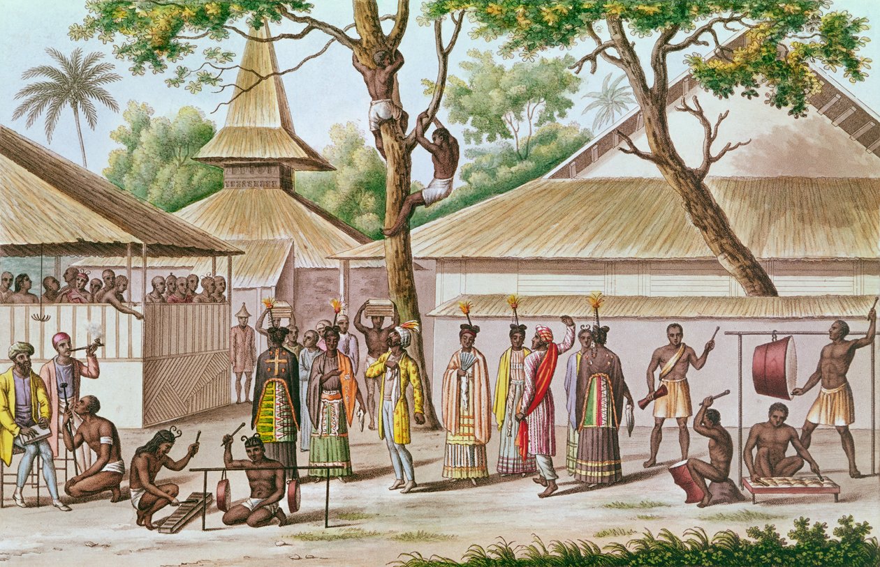 Religiös festival i Caieli, Buru Island, från 