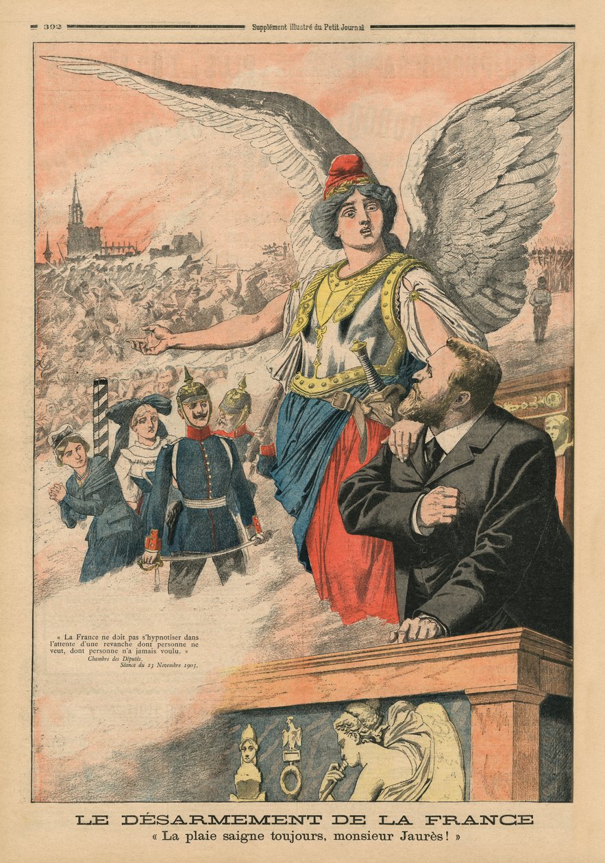 "Remember", Jean Jaures och Marianne, illustration från "Le Petit Journal", 22 juni 1913. av French School
