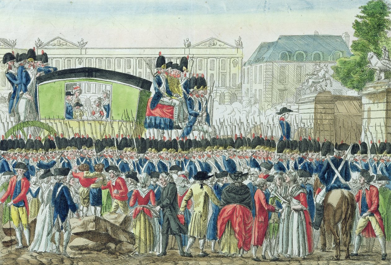 Den franska kungafamiljens återkomst till Paris den 25 juni 1791 av French School