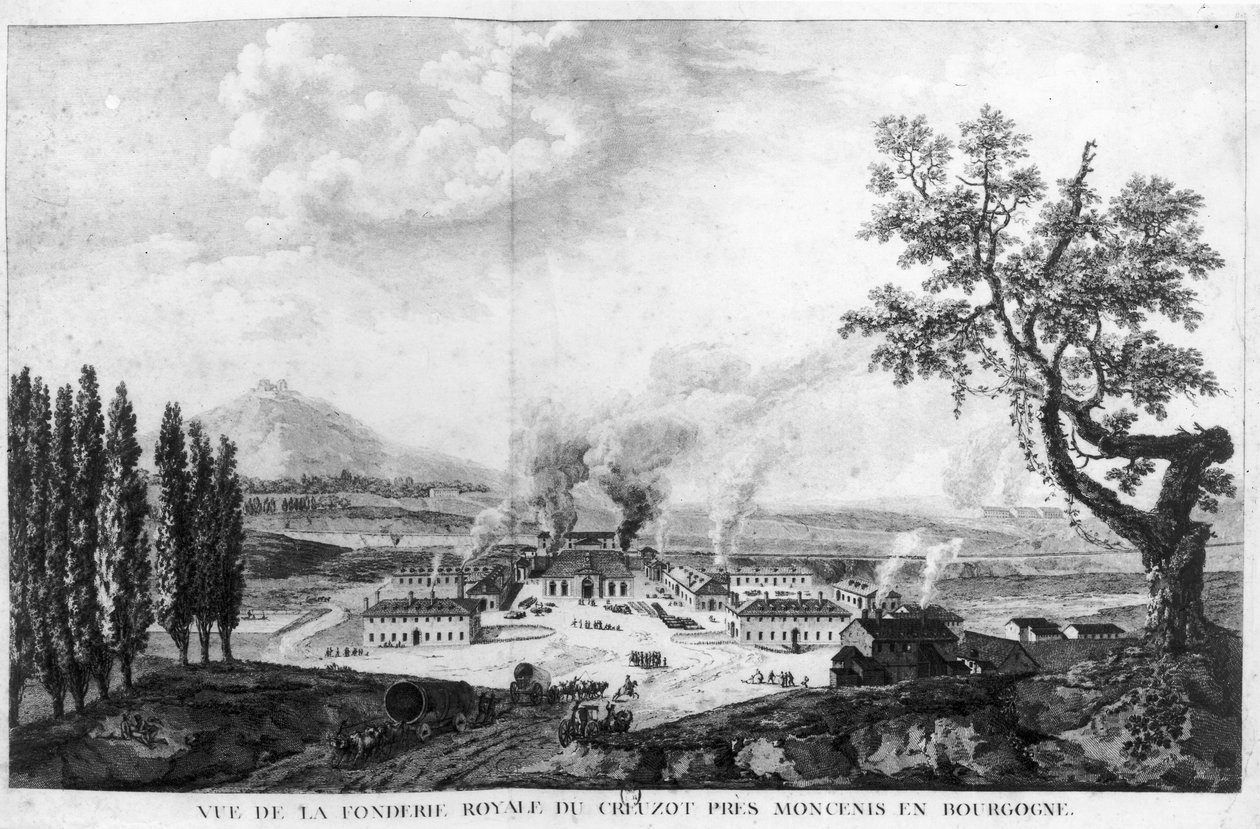 Kungligt gjuteri i Le Creusot 1787 av French School