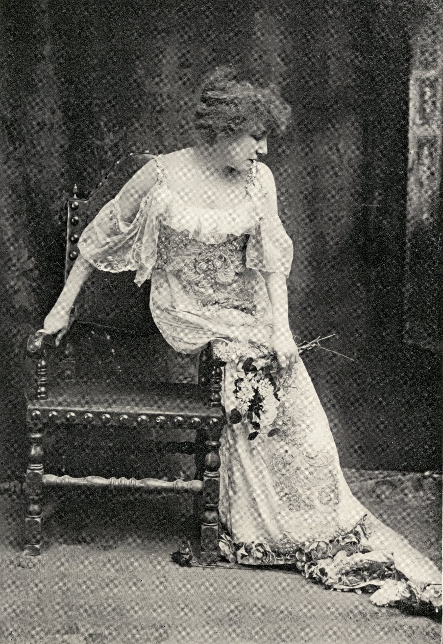 Sarah Bernhardt (1844-1923) i "Camille". av French School