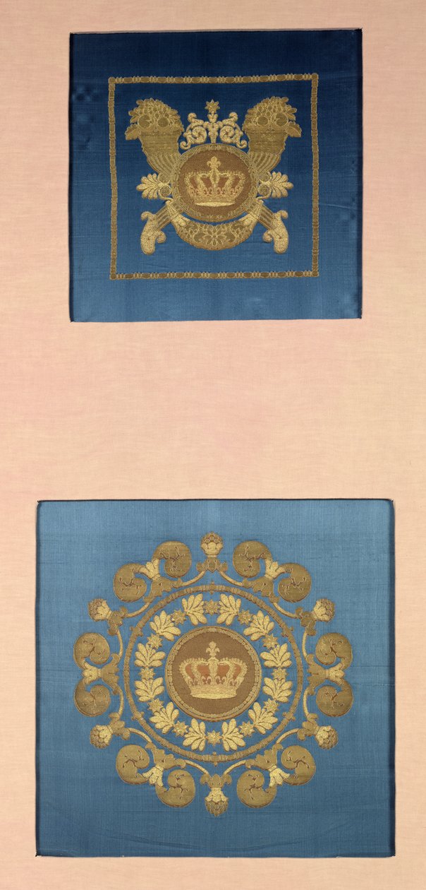 Ryggstöd av Grand-Freres av Lyons, 1811 (brokad) av French School