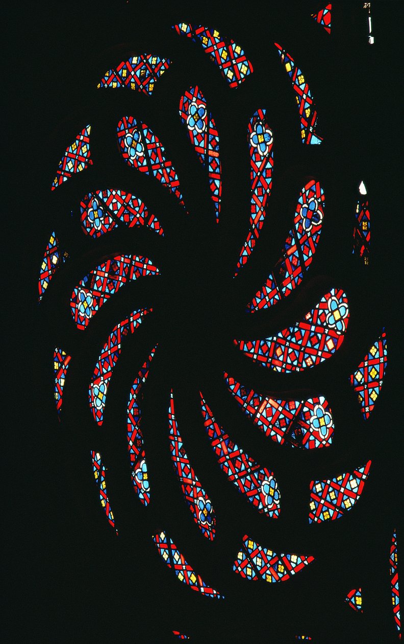 Spiralrosa fönster, Chapel of the Bourbons (målat glas) av French School