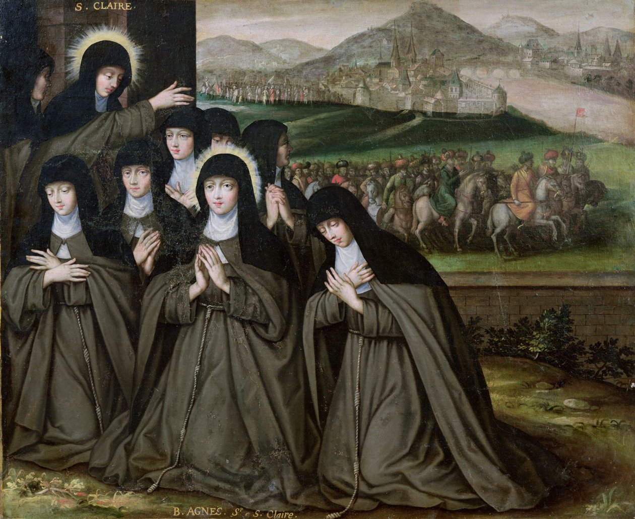 St. Claire med sin syster, Agnes och nunnor av French School