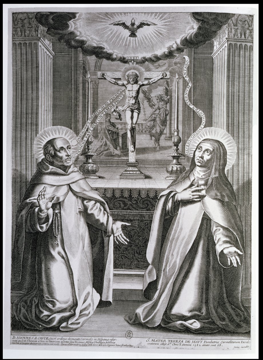 St. Johannes av korset och St. Teresa av Avila av French School