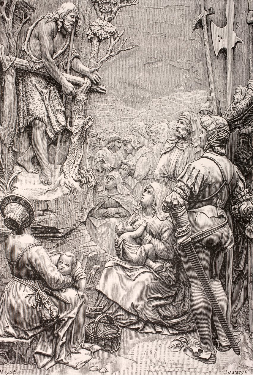 Johannes Döparen predikar i öknen, efter ett verk av Albrecht Durer, från 