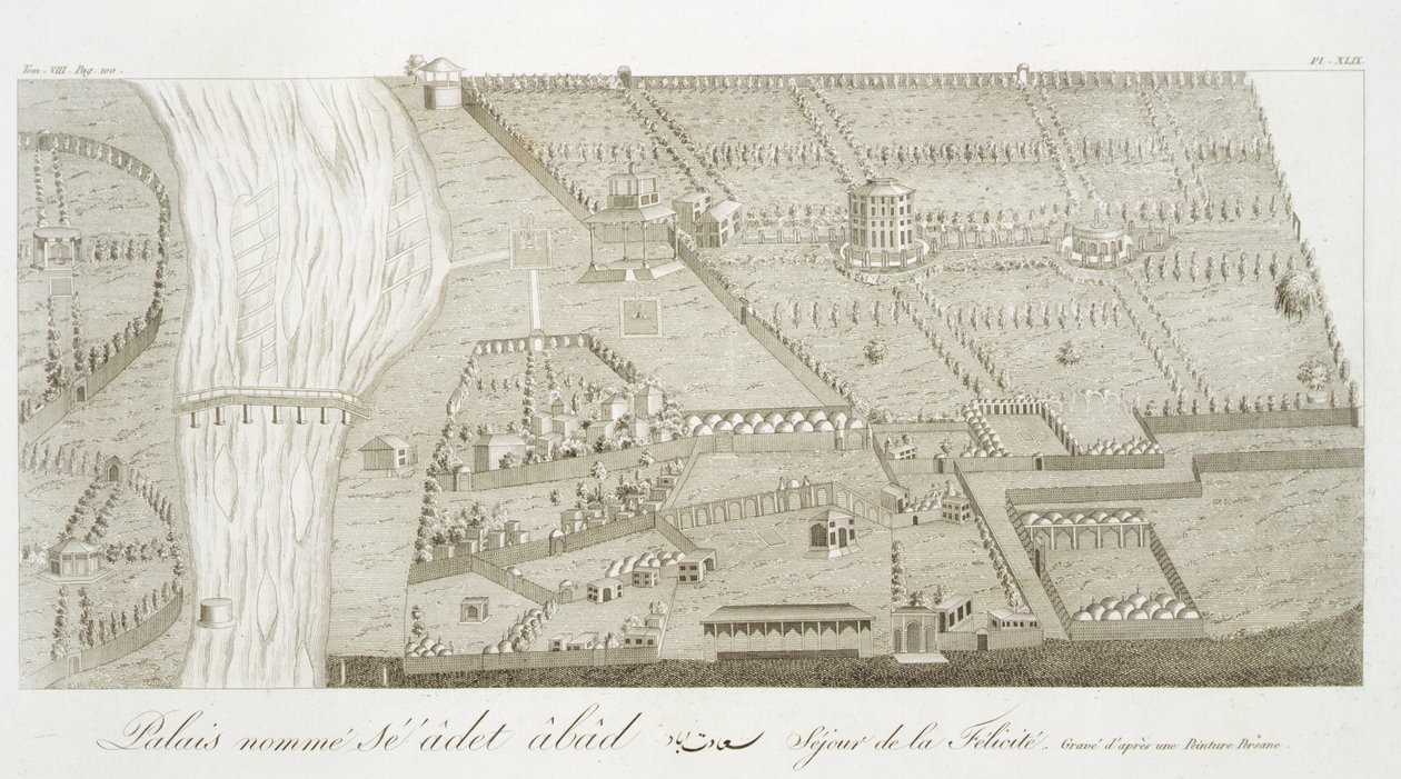 The Abode of Felicity, från Voyages du Chevalier Chardin en Perse, et autres Lieux de l