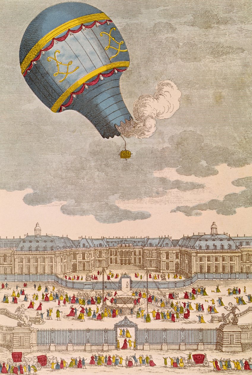 Ballongexperimentet på Chateau de Versailles, 19 september 1783 av French School