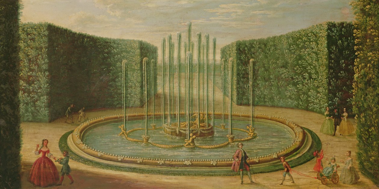 Saturnusbassängen i Versailles, tidigt 1700-tal av French School