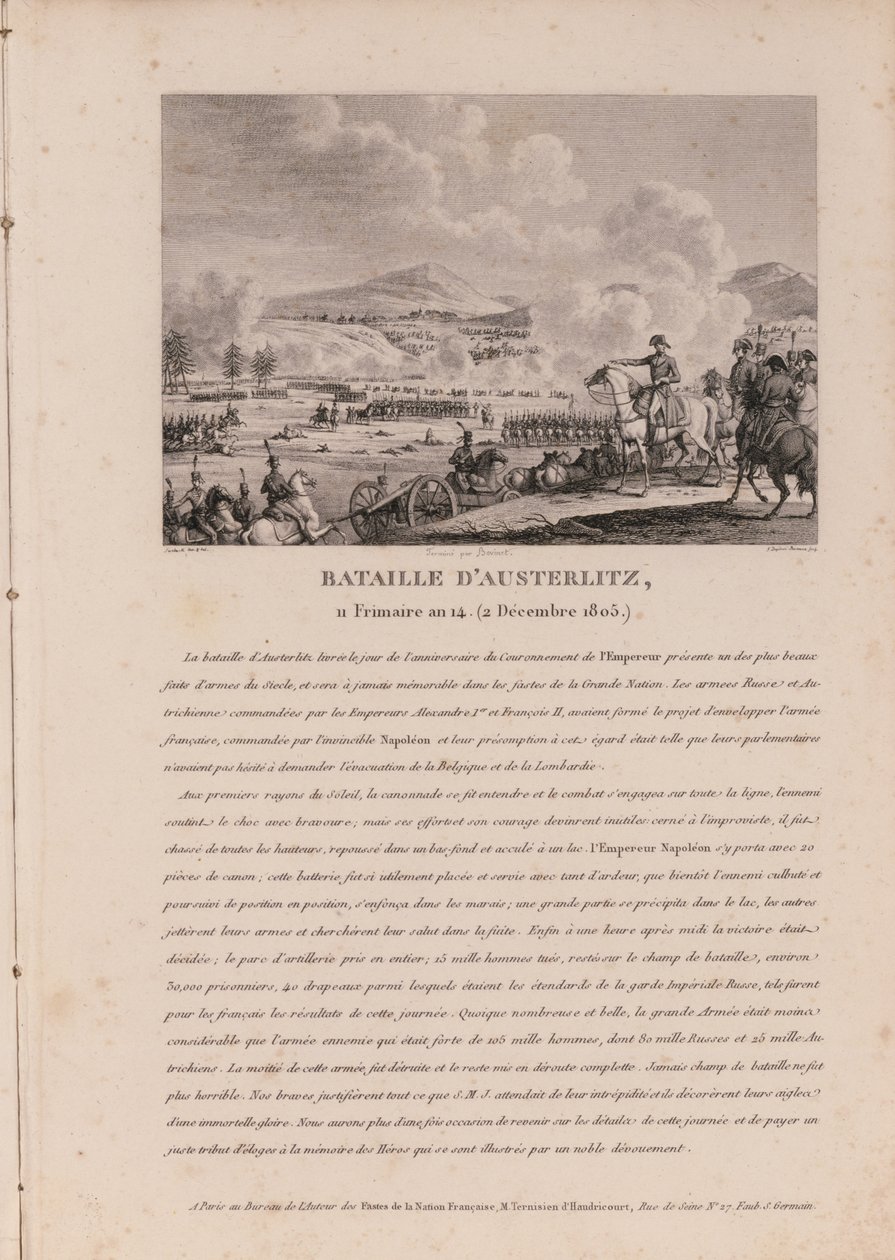 Slaget vid Austerlitz, 2 december 1805 av French School