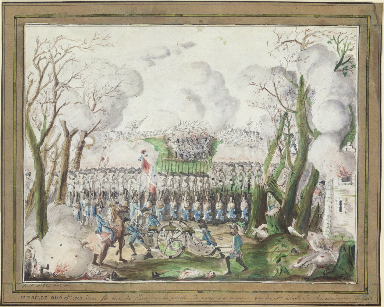 Slaget vid Jemmapes, 6 november 1792 av French School