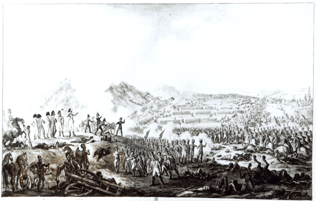 Slaget vid Talavera de la Reina mellan de anglo-spanska och de franska arméerna, 28 juli 1809 av French School
