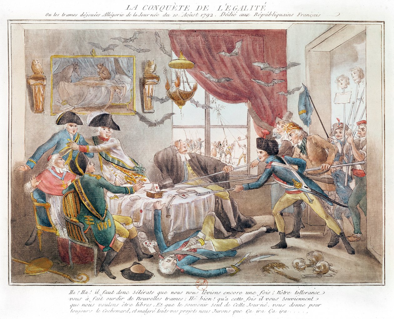 The Conquest of Equality (färggravyr) av French School
