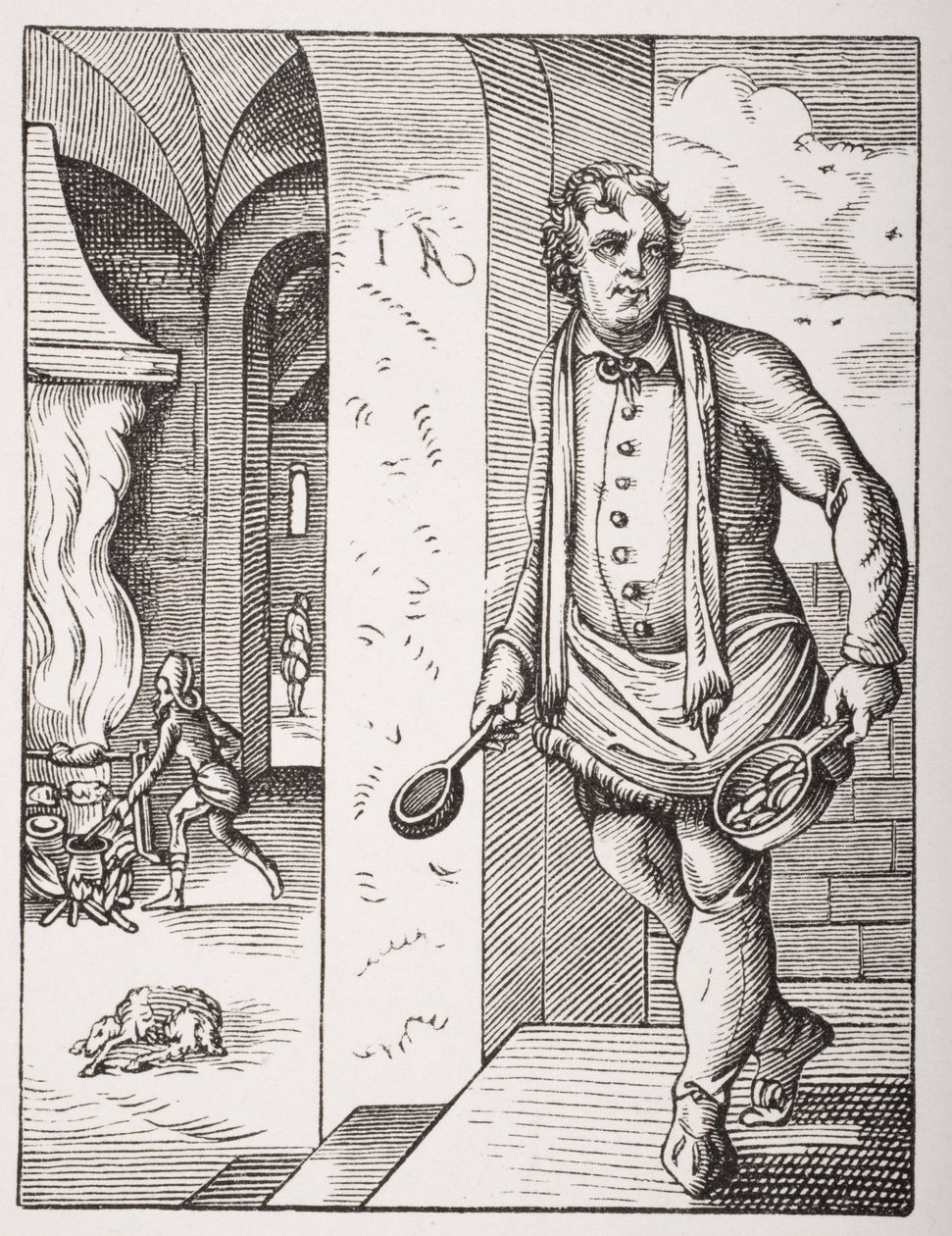 Kocken, efter en gravyr från 1500-talet av Jost Amman (1539-91) från 