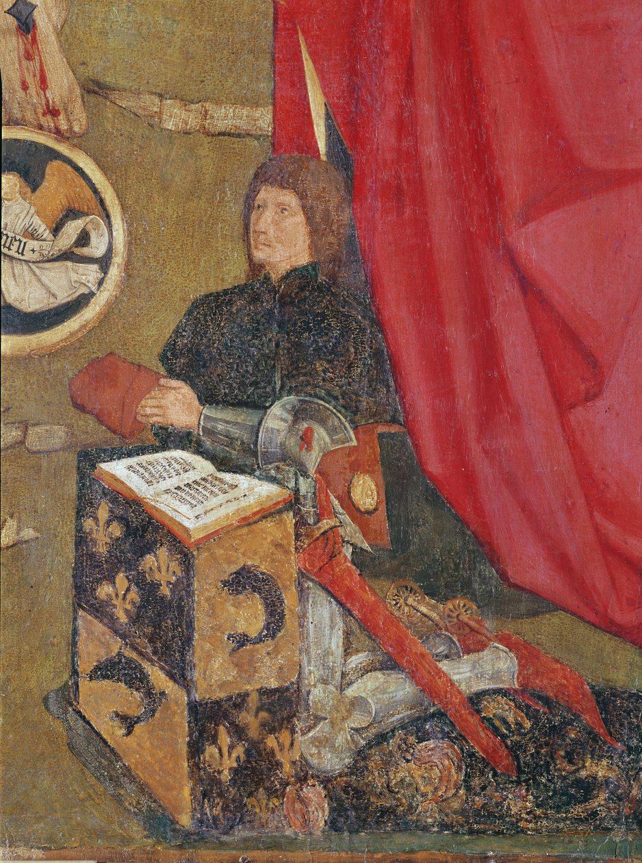 Krucifixet av parlamentet i Toulouse, detalj av Dauphin, framtiden Ludvig XI (1423-83) av French School
