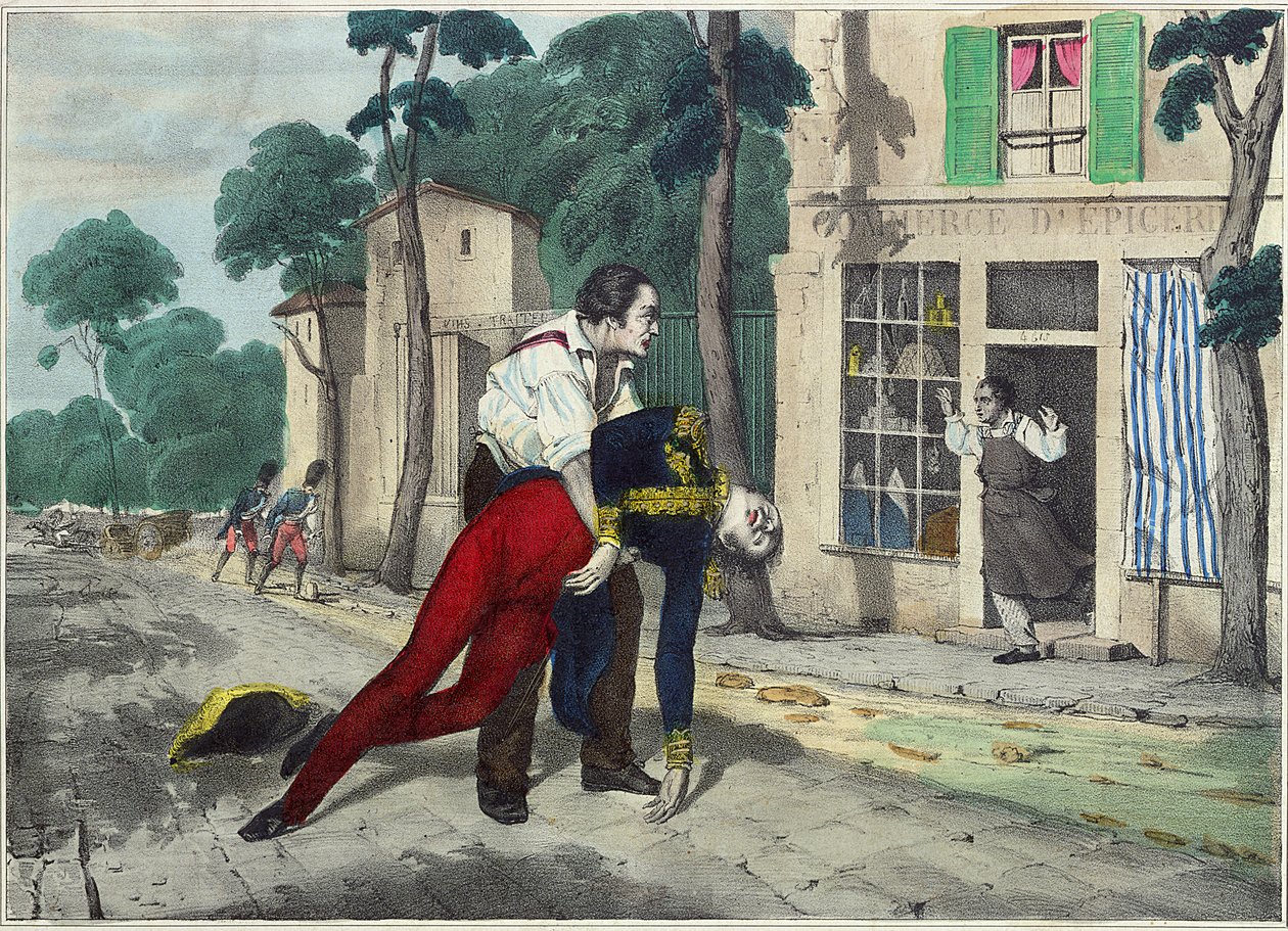 Ferdinand Philippe Louis (1810-42) död, hertig av Orleans i Neuilly, 13 juli 1842 av French School
