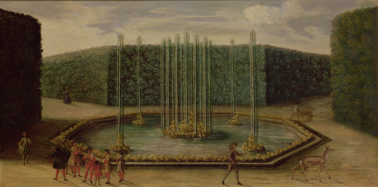 Bacchus fontän i Versailles av French School