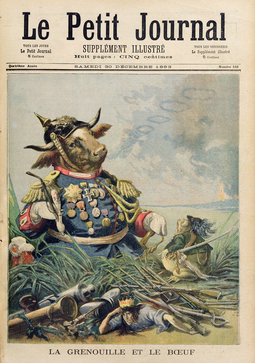 Grodan och Oxen, illustration från 
