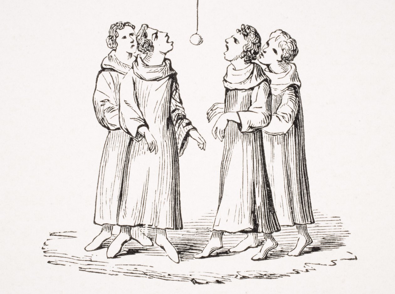 The Game of Bob Apple, eller Swinging Apple, reproduktion från ett 1300-talsmanuskript, från 