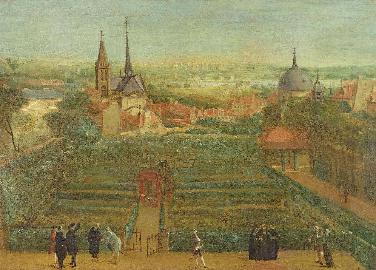The Gardens of the Fathers of Christian Doctrine and the Abbey of St Victor av French School