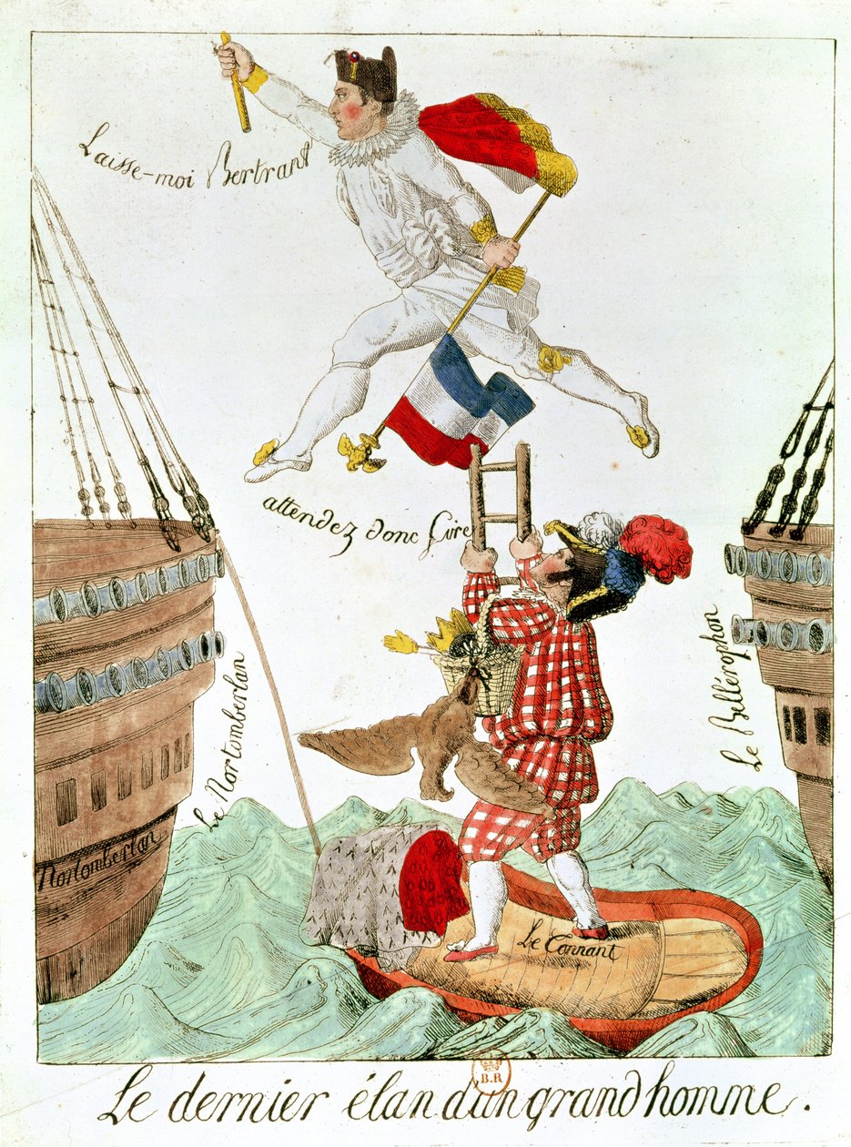 En stor mans sista språng, 1815 av French School