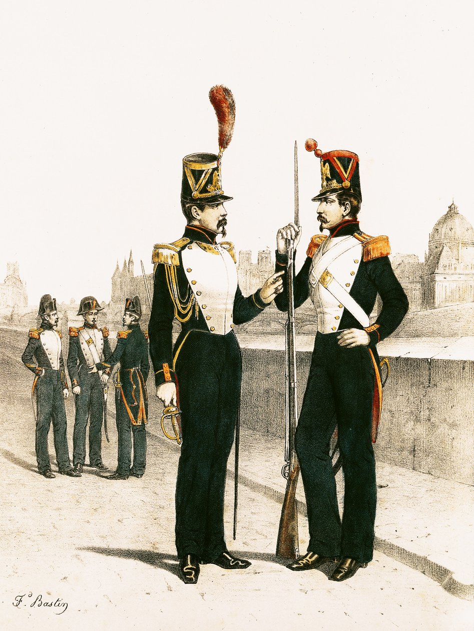 Parisiska Municipale Guard, bildat 29 juli 1830 av French School