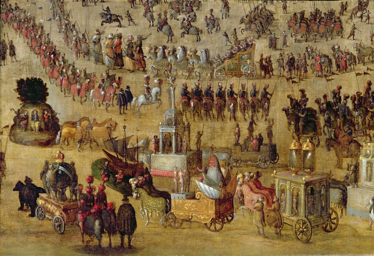 Place Royale och karusellen 1612 (detalj av 161010) av French School