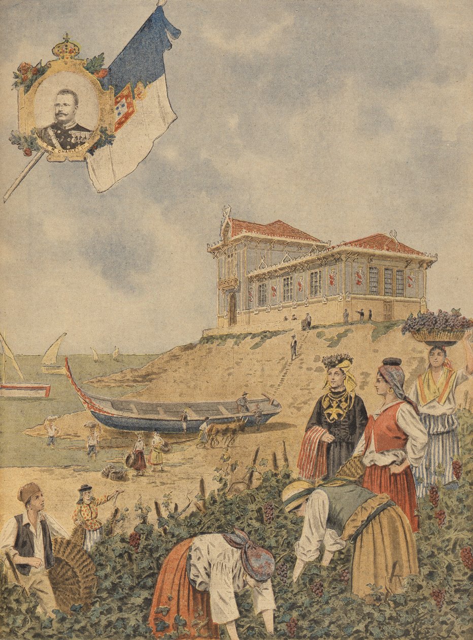 Den portugisiska paviljongen vid världsutställningen 1900, Paris, illustration från Le Petit Journal, 26 augusti 1900 av French School
